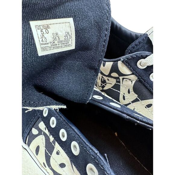 VANS Old School Warped Happy Face Cap Toe Sneakers Youth Size 5 - Picture 4 of 9